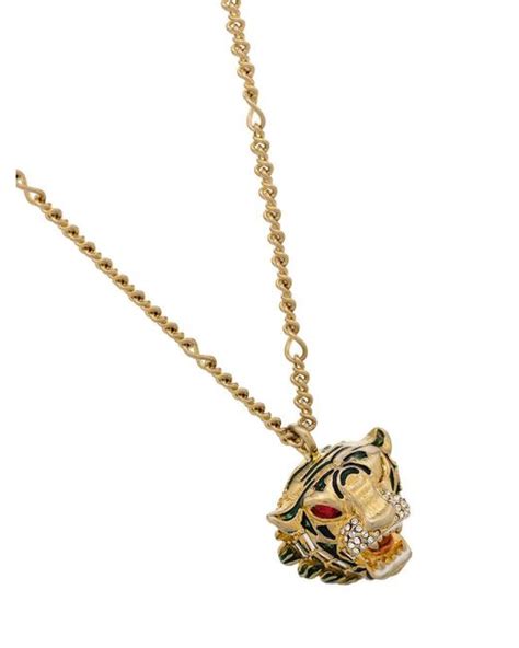 gucci cross necklace men's|gucci tiger head necklace.